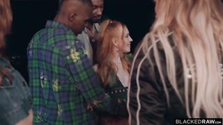 Madi Collins - Tiny Redhead Madi Goes Airtight In First Gangbang