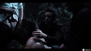 Asian Slut Gangbang - Japanese Girl With Big Tits Gets Used Like A Fuckdoll In The Woods Freeze Fuck