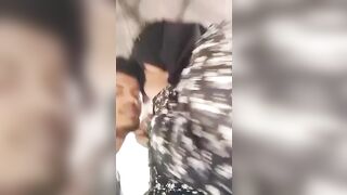 Viral Mms! Hijabi Slut Outdoor Boobs Sucking By Lover