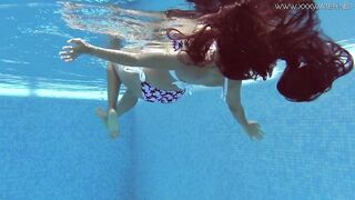 Andreina loves swimming naked when alone